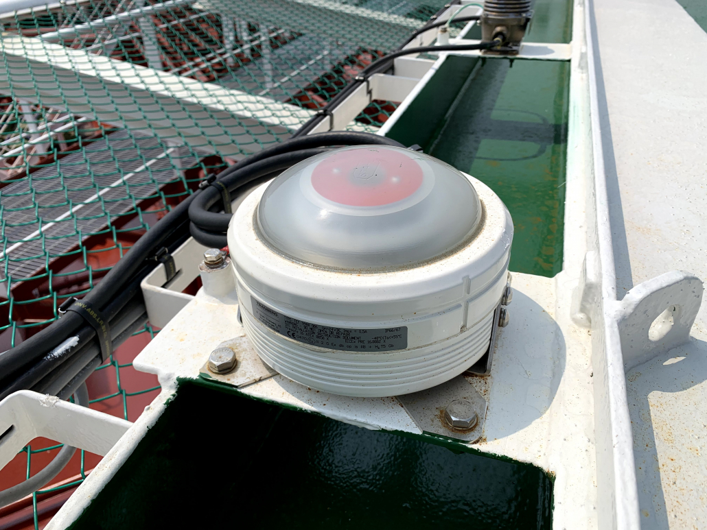 TRANBERG® Status light repeater active close-up aboard Altera Wave
