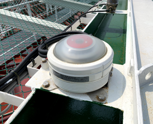 TRANBERG® Status light repeater active close-up aboard Altera Wave