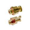 Cable gland in brass, displays inside.