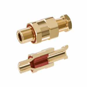 Cable Gland Exd/e: D620 M16/B2/15mm (D4,5-7,5mm) Brass