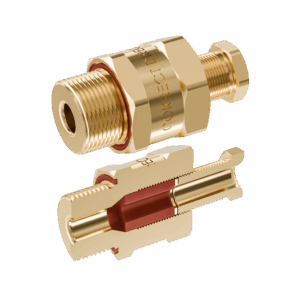 Cable Gland Exd/e: D620 M25/B2/15mm (D4,5-7,5mm) Brass