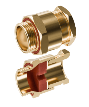 Cable Gland Exe E204/622 M25/D3/9mm (5x11mm) Brass