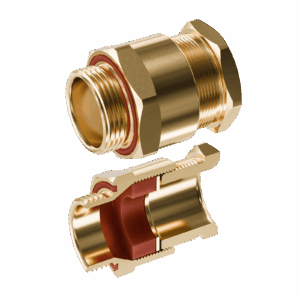 Cable Gland Exe: E204/622 M25/D9/9mm (D13,0-17,0mm) w/Lock Nut, Brass