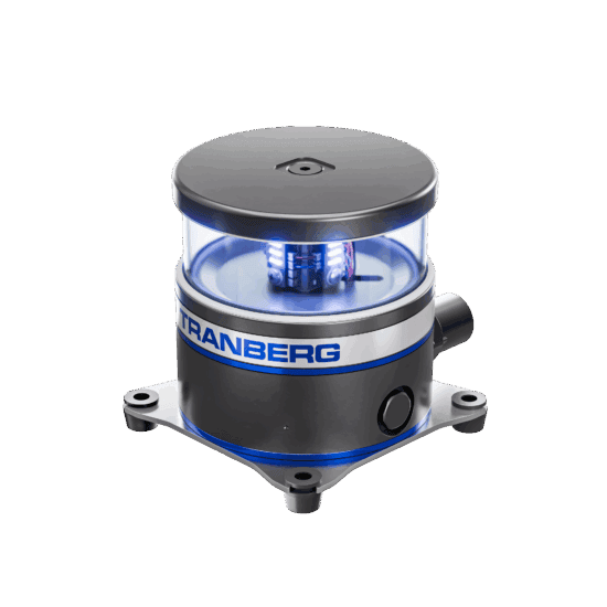 Tef 2880 navigation light led simplex flashing 360° blue 2nm 24v anodized black aluminium/glass