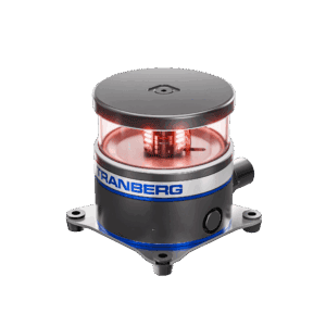 TEF 2880 Navigation Light LED Simplex Hoistable 3nm Red 24V Anodized Black Aluminium/Glass