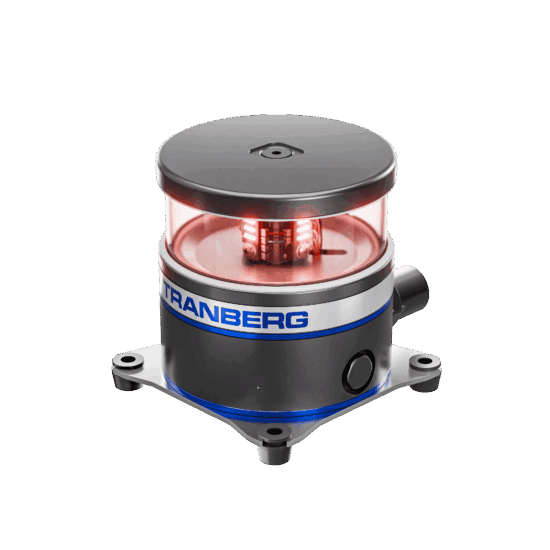 Tef 2880 navigation light led simplex: signal 360° red 1nm 24v anodized black aluminium/glass