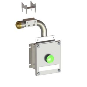 TEF 1058 Heat Tracing End Seal termination w/light - Pipe mounted - Ex - Bright chemical dip AISI316